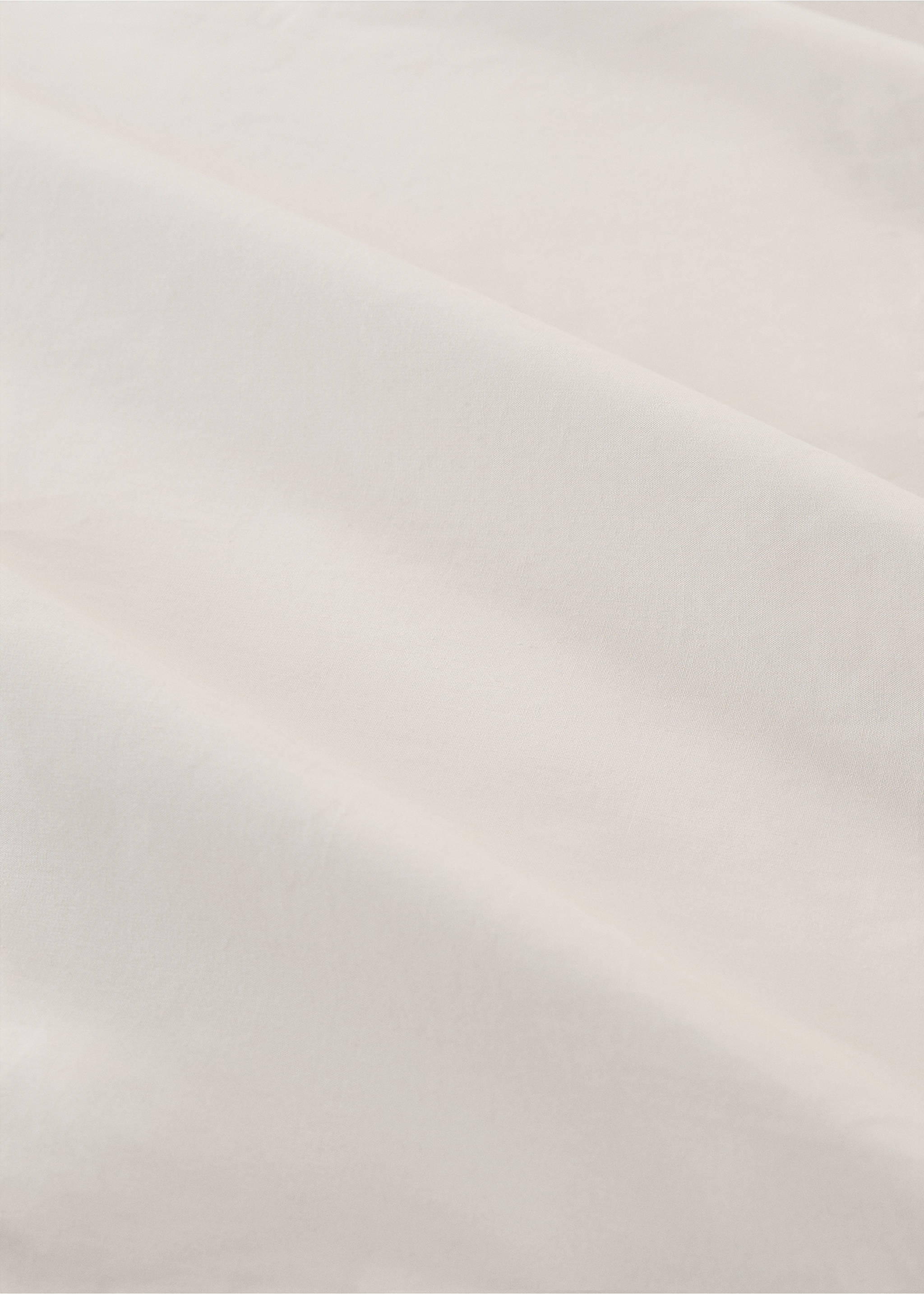 300-thread count percale cotton fitted sheet for 180 cm bed - Details of the article 2, Ivory White. Ref: 27032951-00.