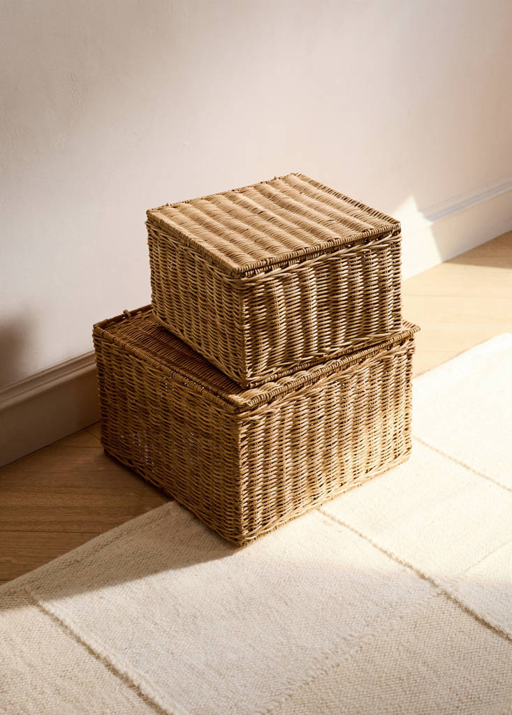 Medium wicker basket — Brown