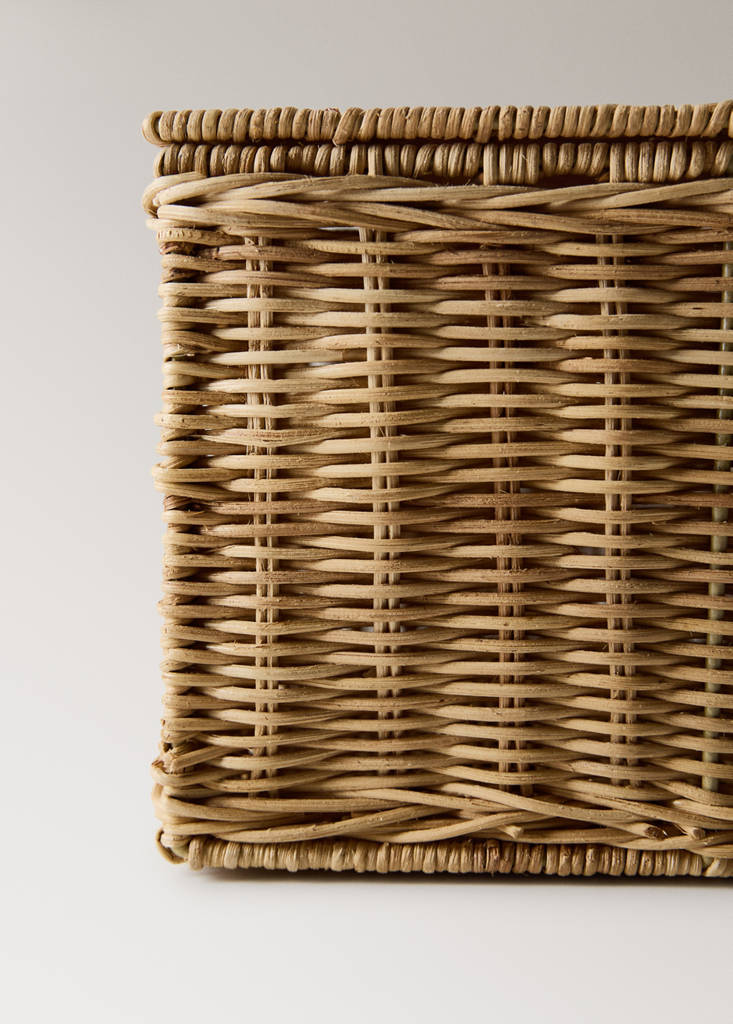 Medium wicker basket — Brown