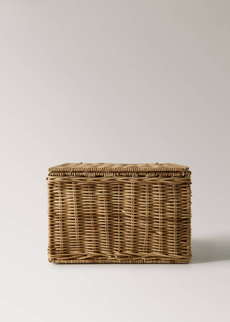 Medium wicker basket — Brown