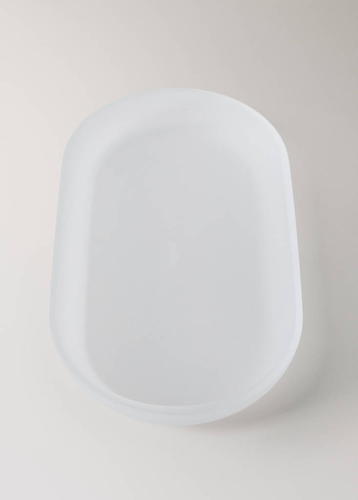 Frosted glass bathroom tray — White