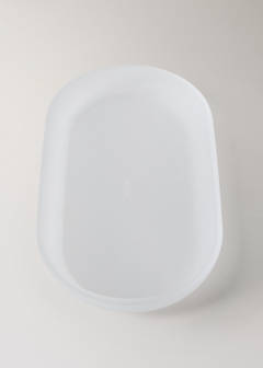Frosted glass bathroom tray — White 2