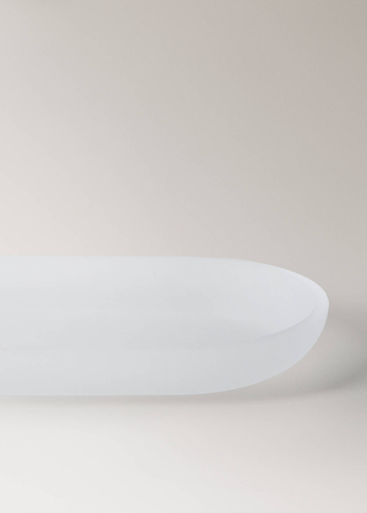 Frosted glass bathroom tray — White