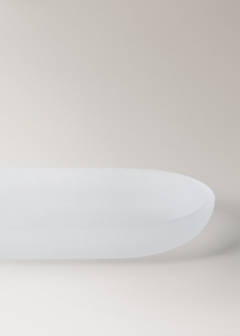 Frosted glass bathroom tray — White 3