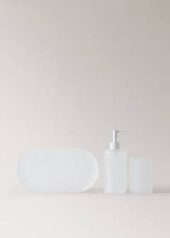Frosted glass bathroom tray — White 4