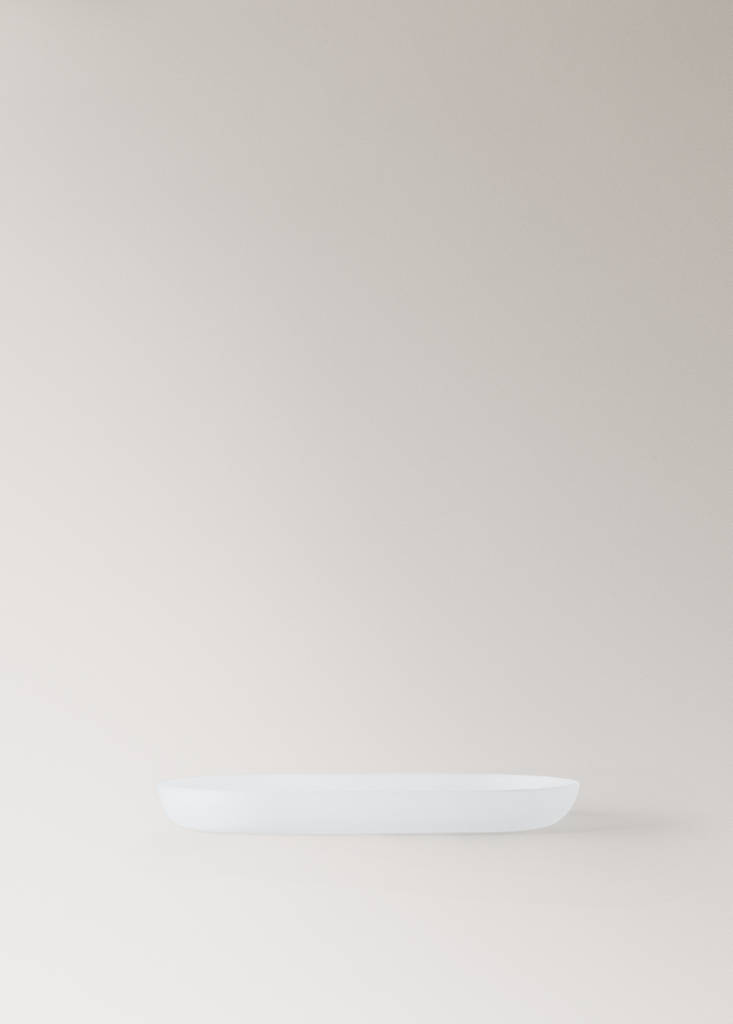 Frosted glass bathroom tray — White