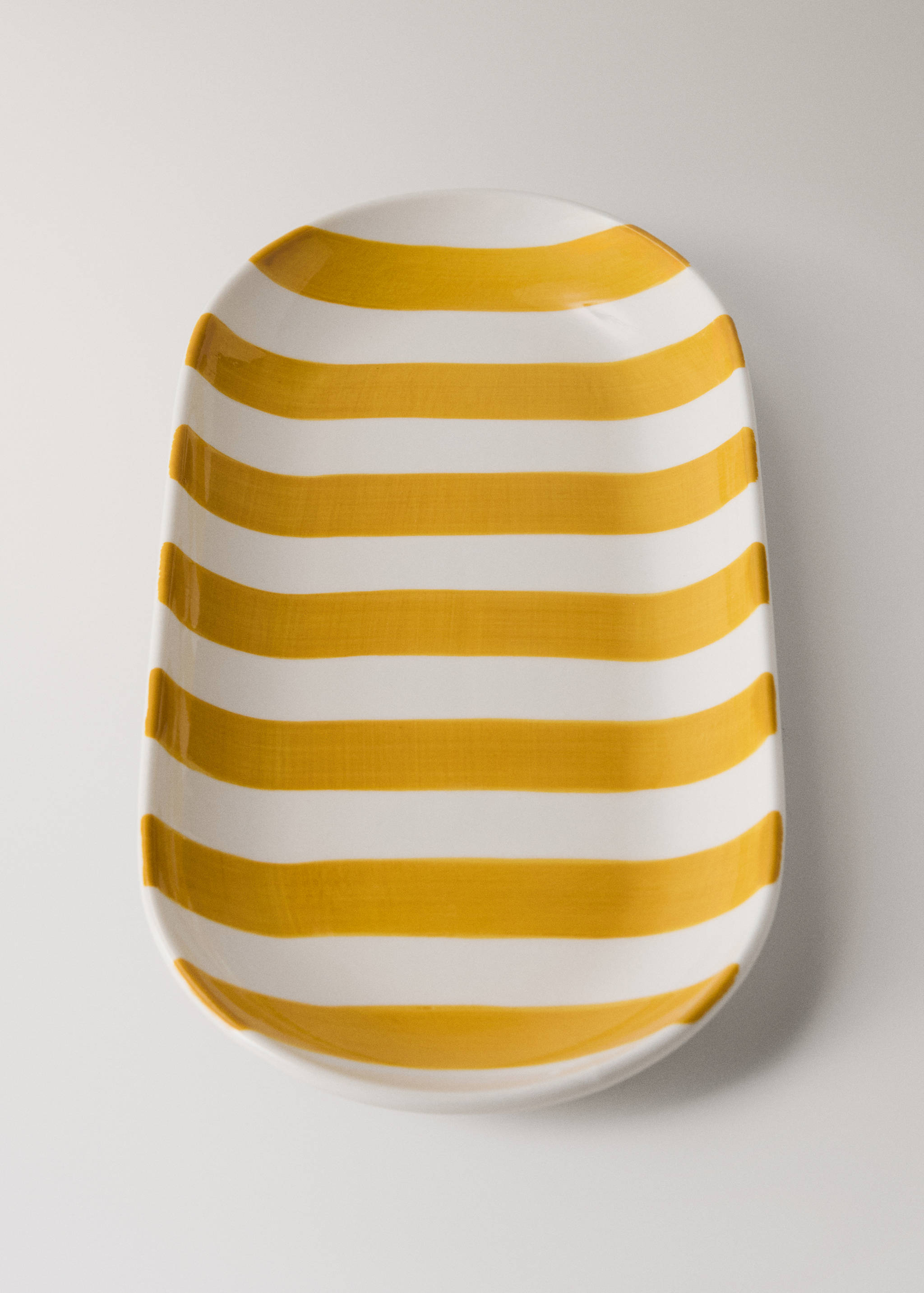 Ceramic bathroom tray with painted stripes - Details of the article 1