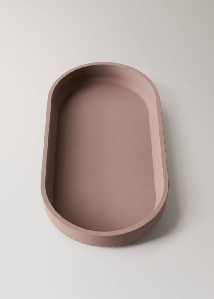 Resin bathroom tray — Brown