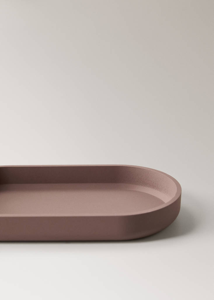 Resin bathroom tray — Brown