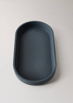 Resin bathroom tray — Charcoal 2