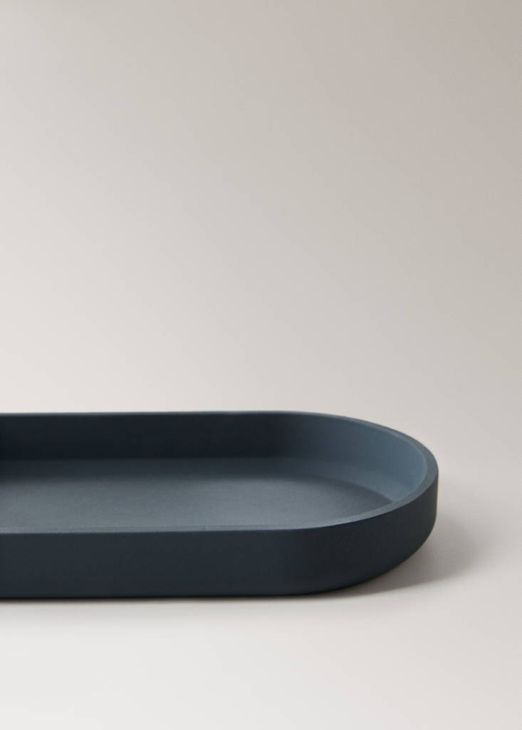 Resin bathroom tray — Charcoal