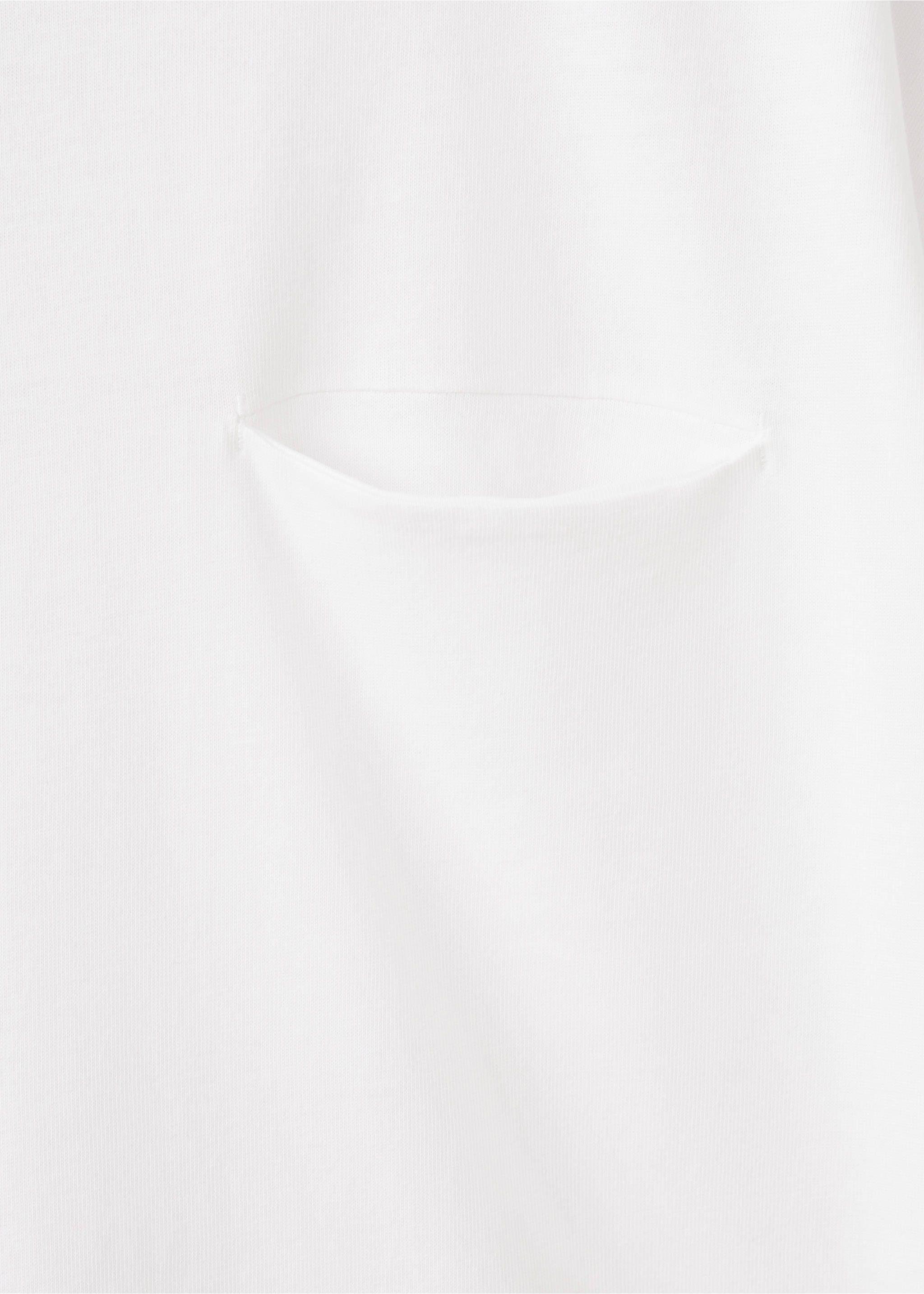 Camiseta algodón detalle bolsillo - Detalle del artículo 0, Blanco. Ref: 27033292-00.