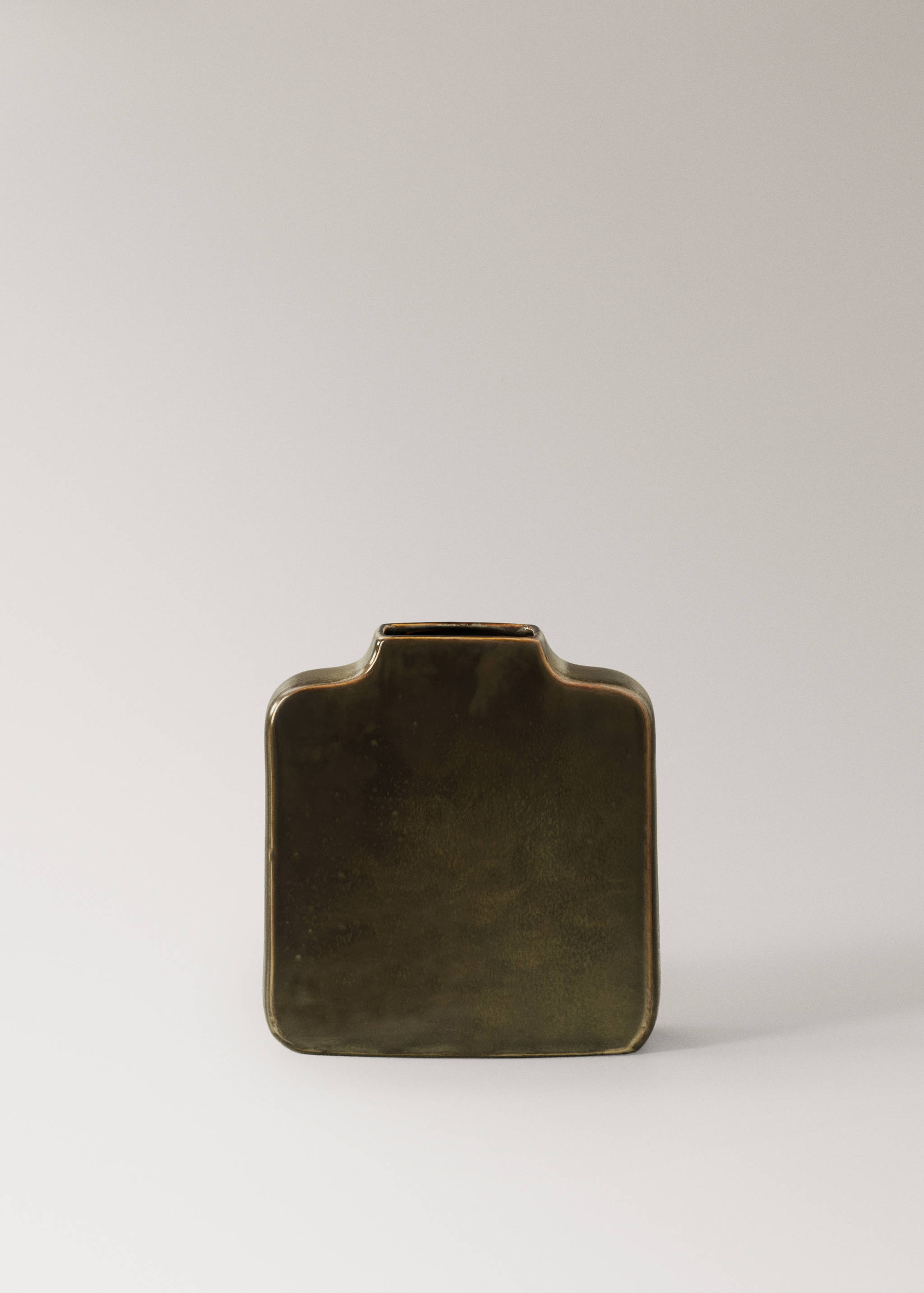Reactive stoneware vase, low - Article without model