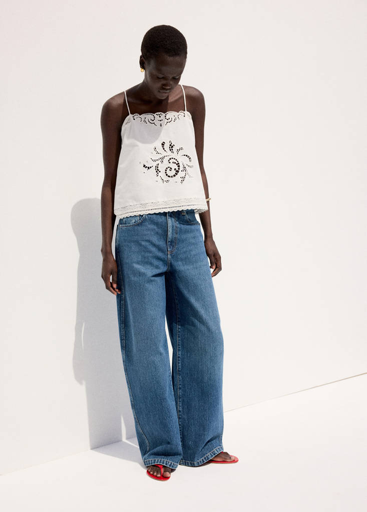 Mid-rise balloon jeans — Dark Blue
