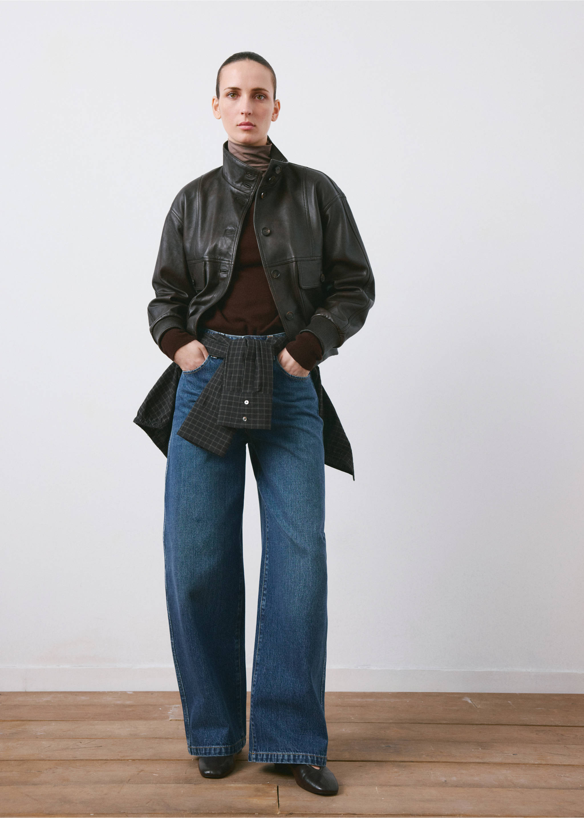 بنطال متوسط الارتفاع على شكل منطاد - رؤية عامة, أزرق غامق. Ref: 27033299-00.