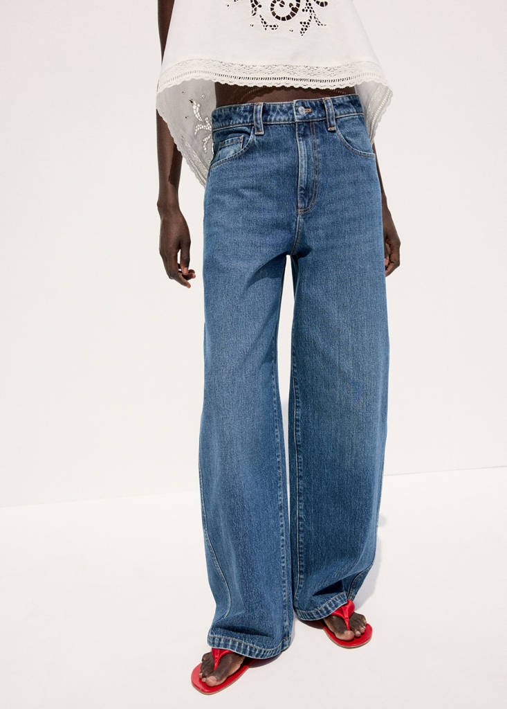 Mid-rise balloon jeans — Dark Blue