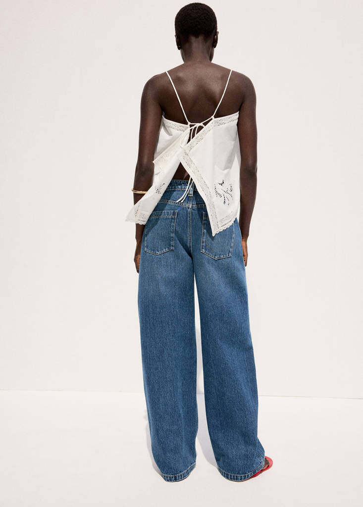 Mid-rise balloon jeans — Dark Blue