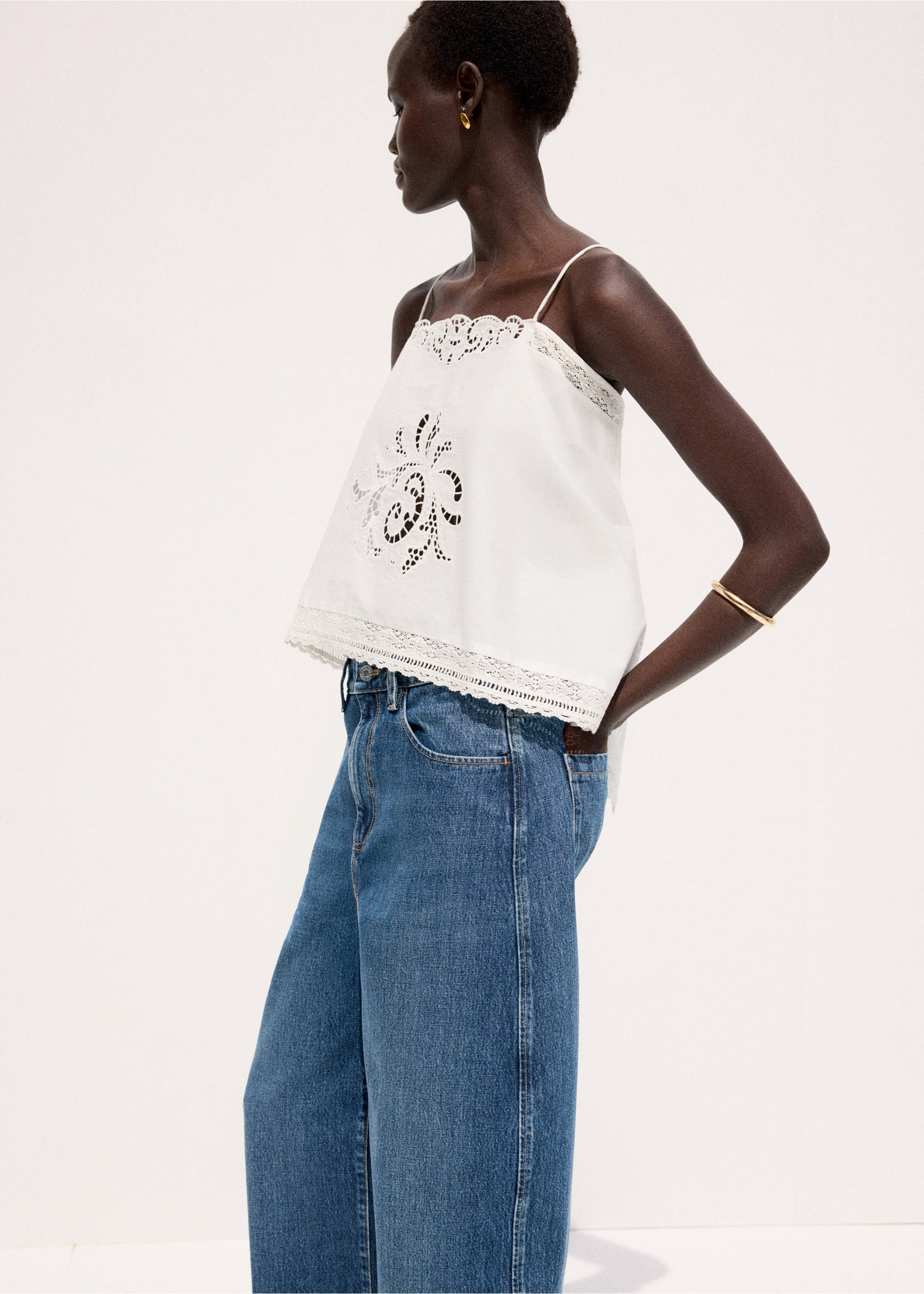 Jean balloon taille normale - Détail de l'article 1, Bleu foncé. Ref: 27033299-00.