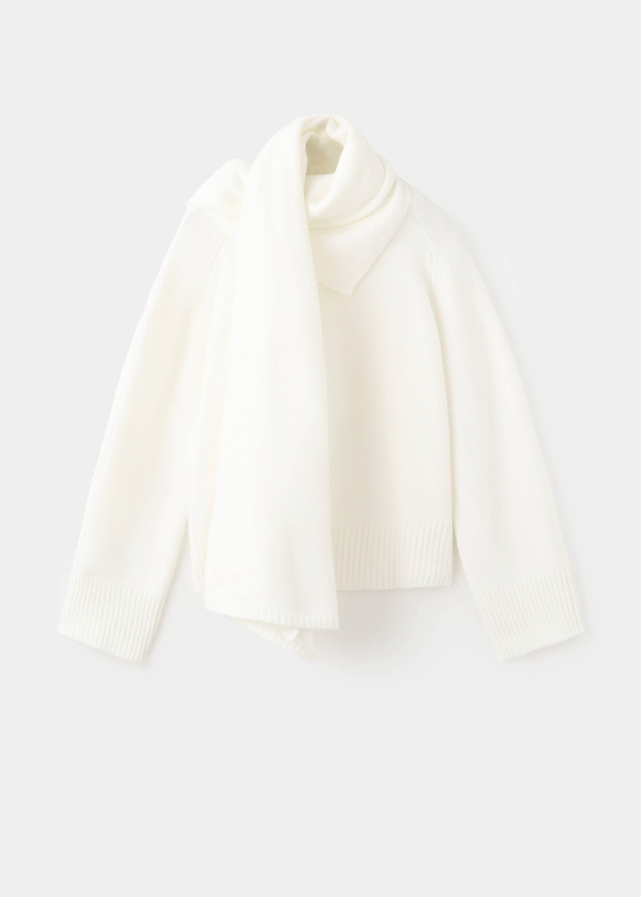 Knitted sweater with scarf - Article without model