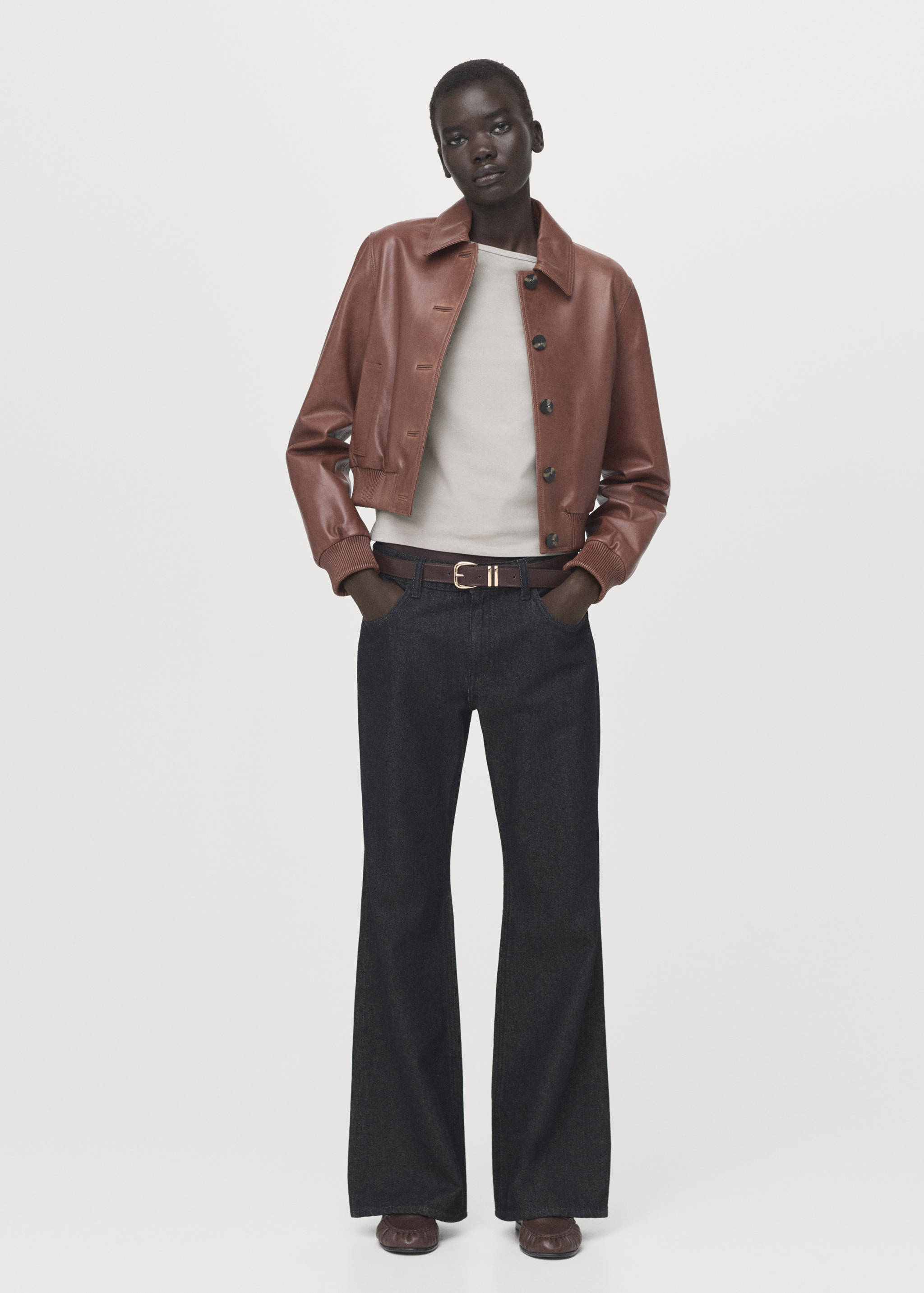 Cotton boat neck t-shirt - General plane