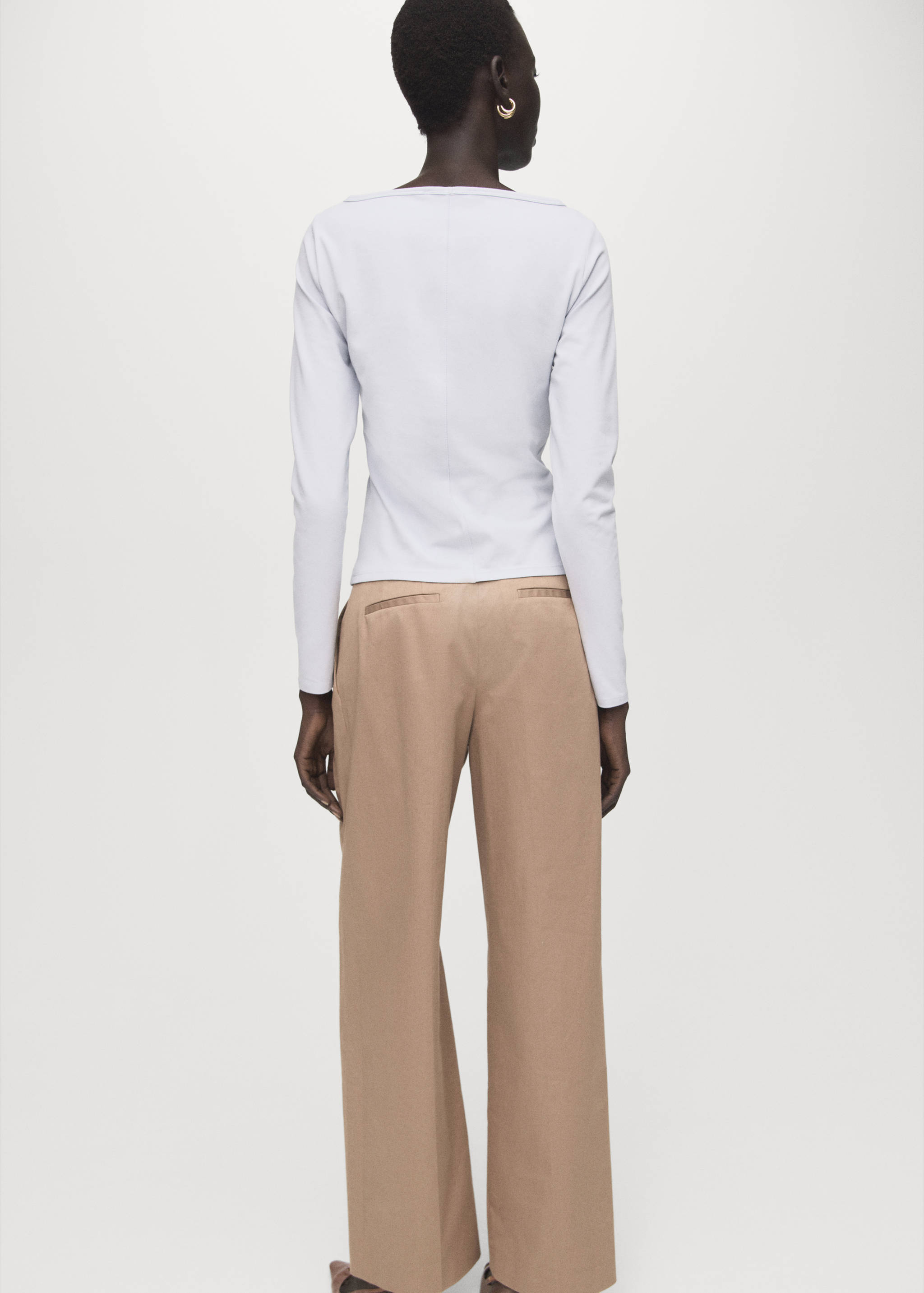 T-shirt col bateau coton - Verso de l’article