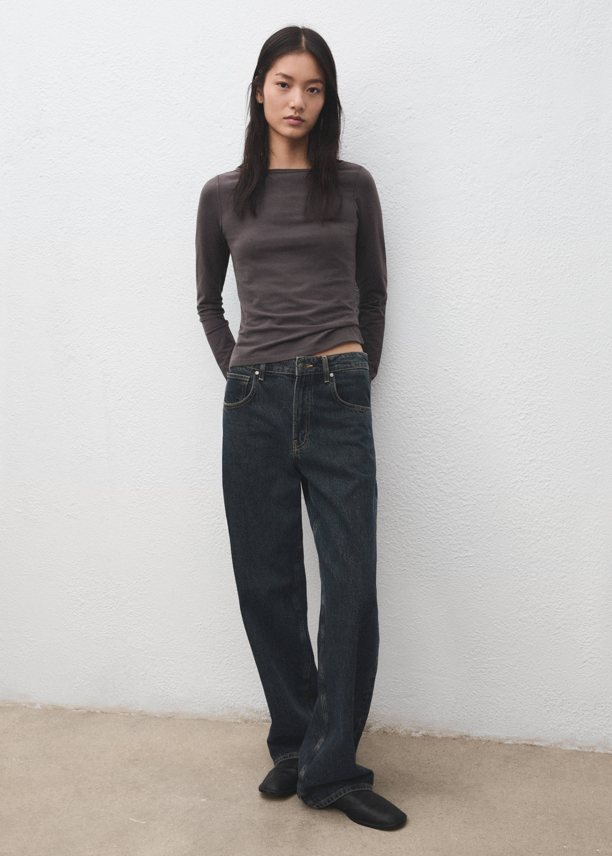 T-shirt col bateau coton - Plan général