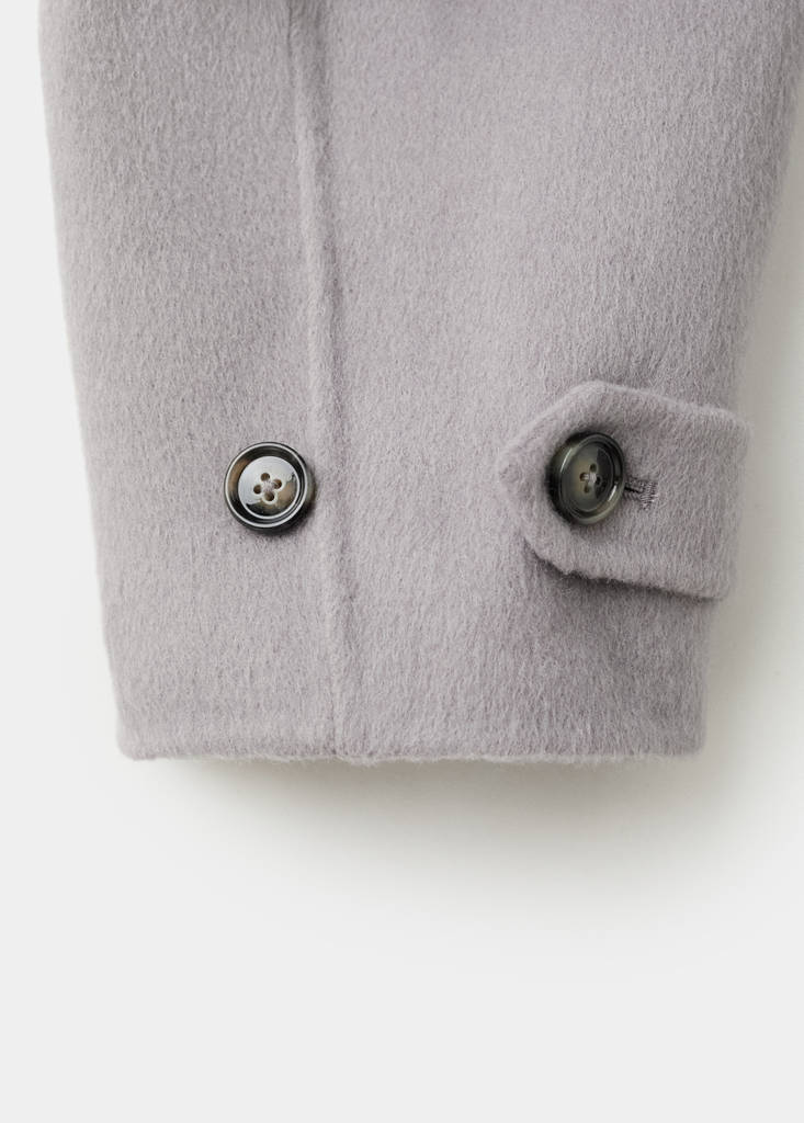 Wool funnel-neck jacket — Grey