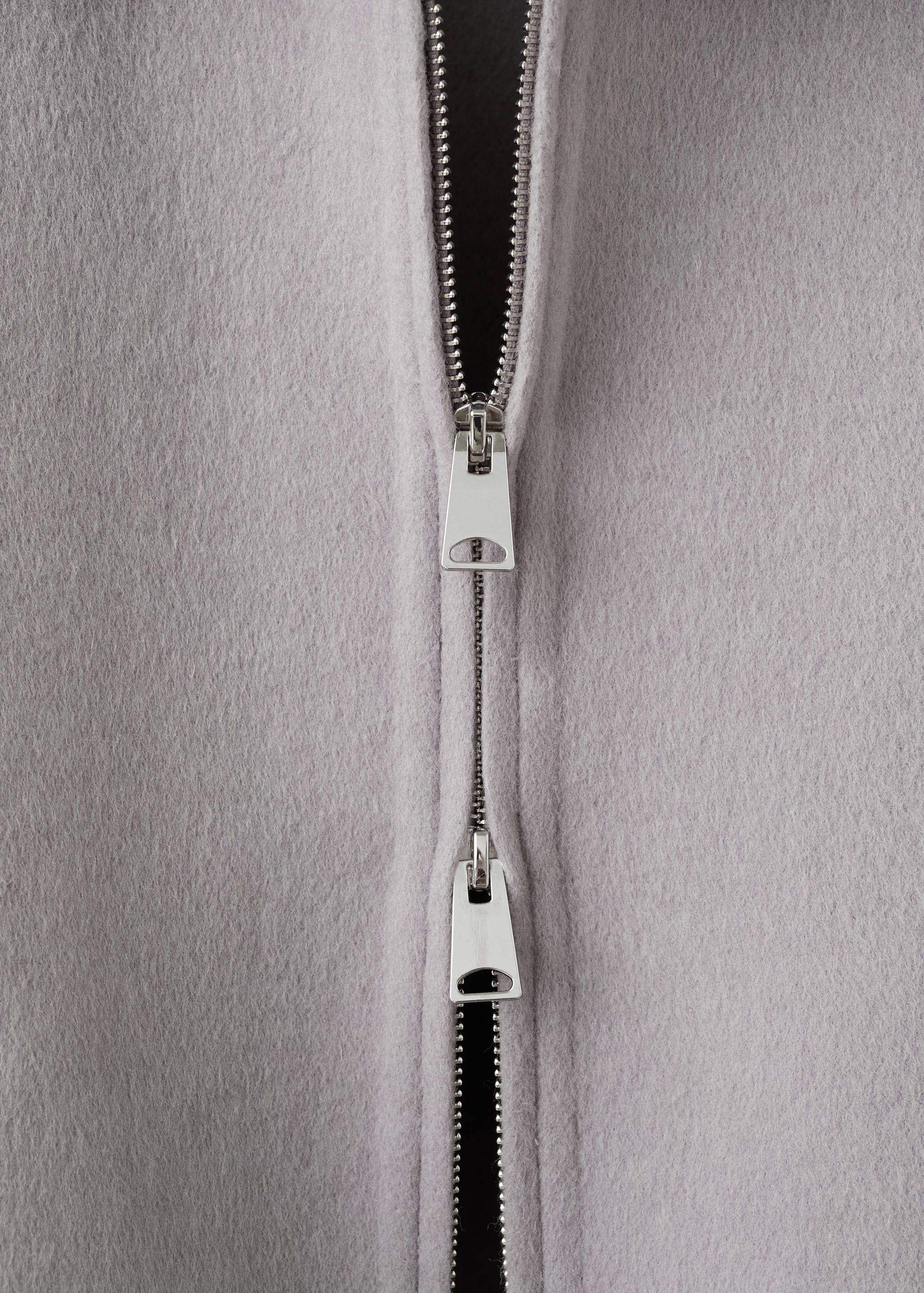 Wool funnel-neck jacket - Details of the article 0