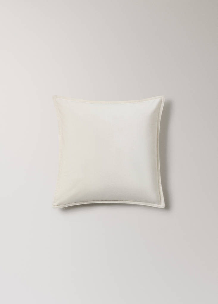 Velvet cushion cover 45x45 cm — Ecru