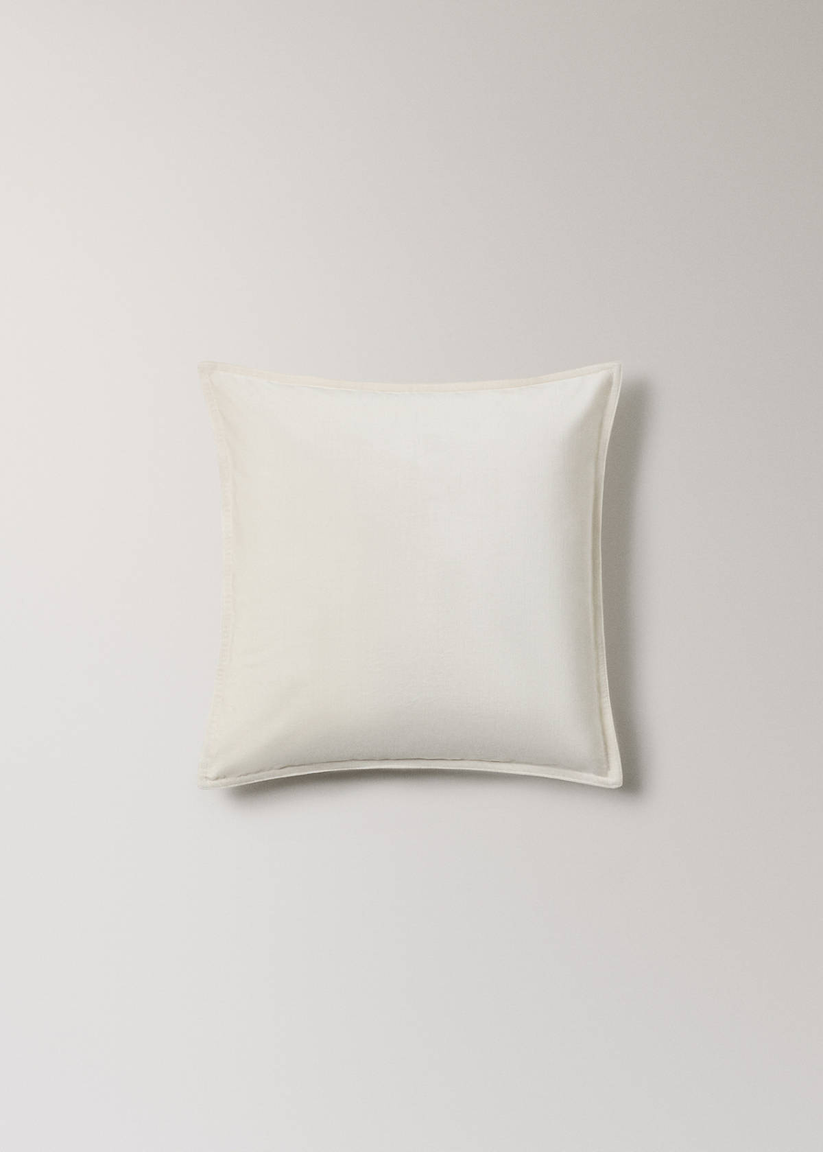Velvet cushion cover 45x45 cm — Ecru