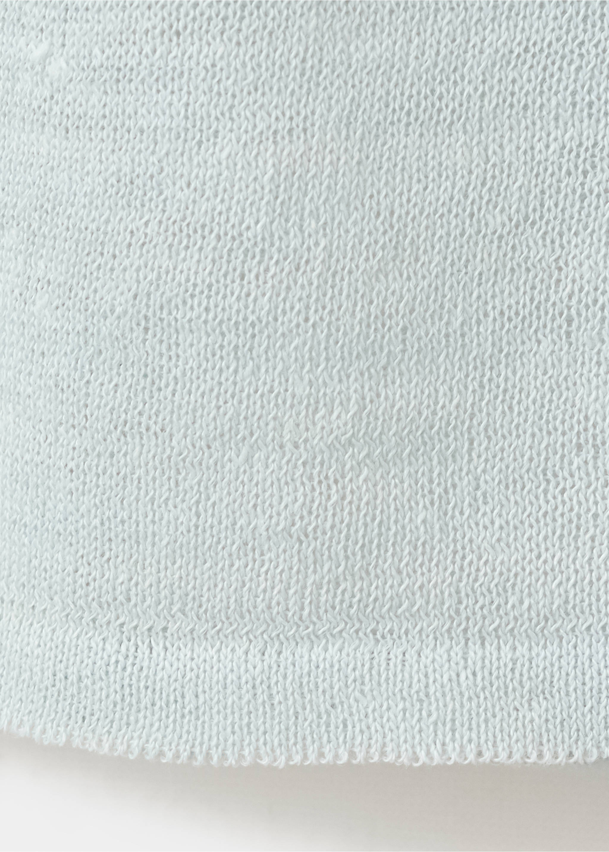 Fine knit linen cardigan - Details of the article 0, Blue. Ref: 27033315-00.