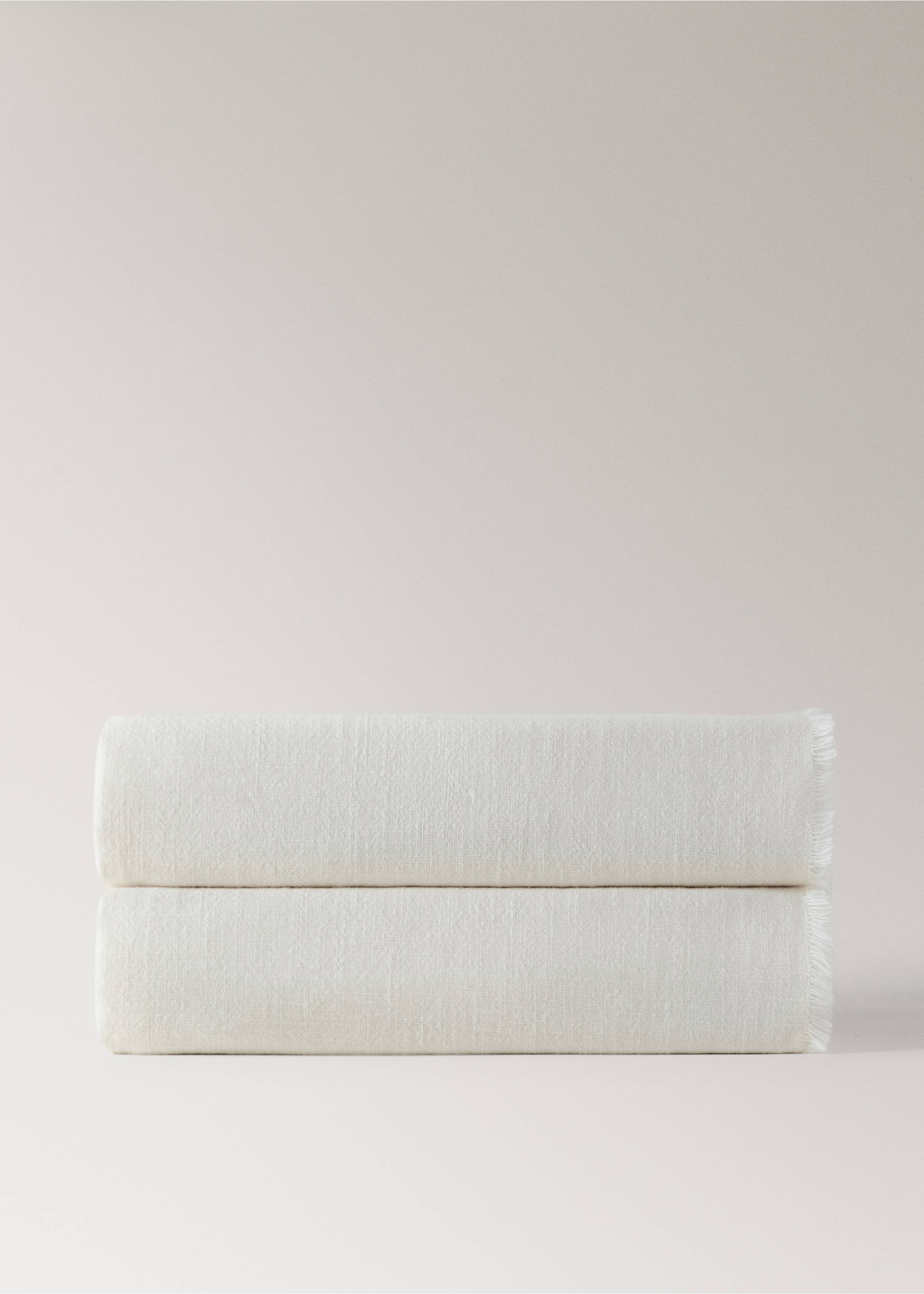 XL multi-purpose cotton blanket - Article without model, Off White. Ref: 27033316-00.