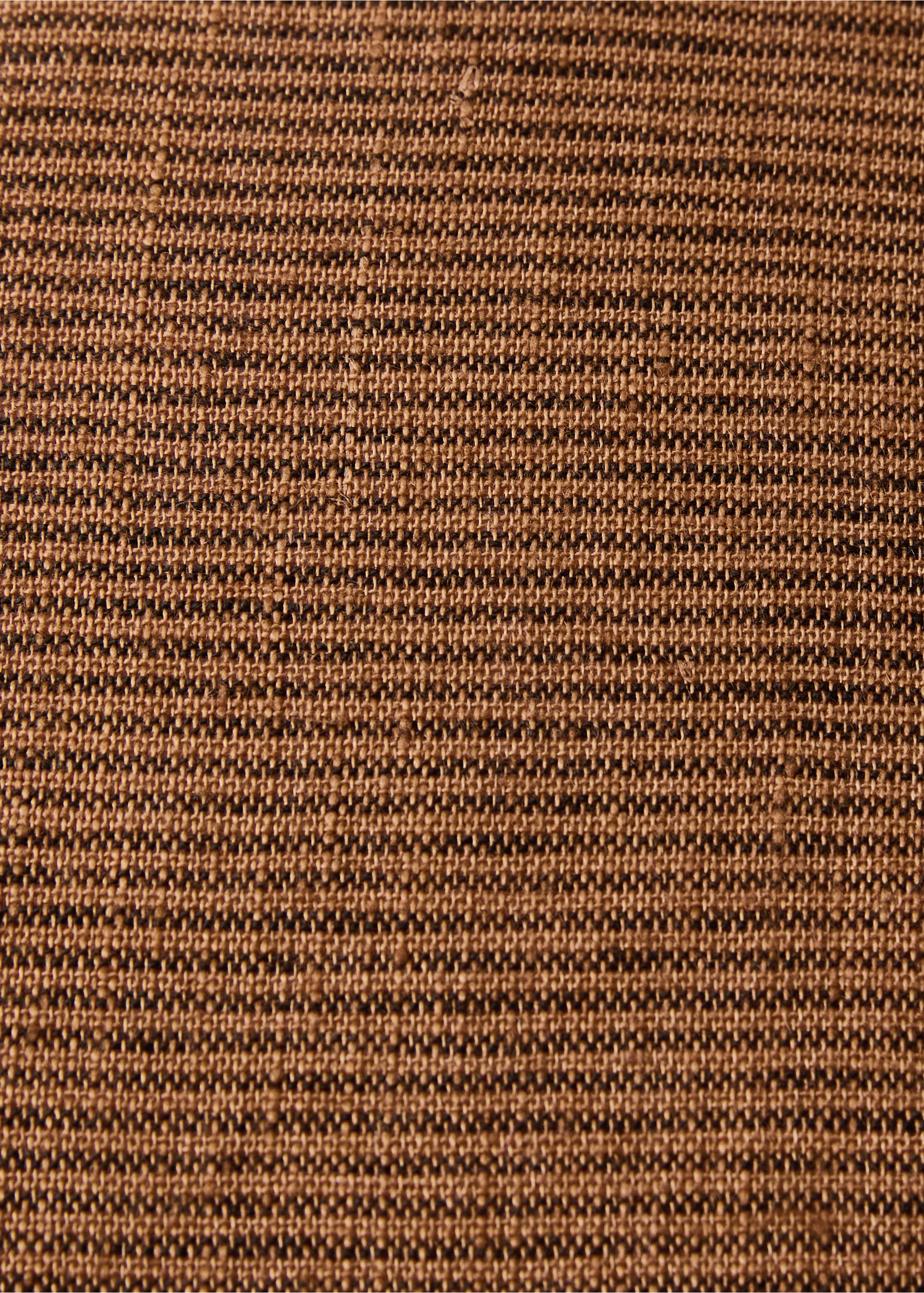 Linen cushion cover with topstitch finish 50x50 cm - Details of the article 3, Orange. Ref: 27033317-00.