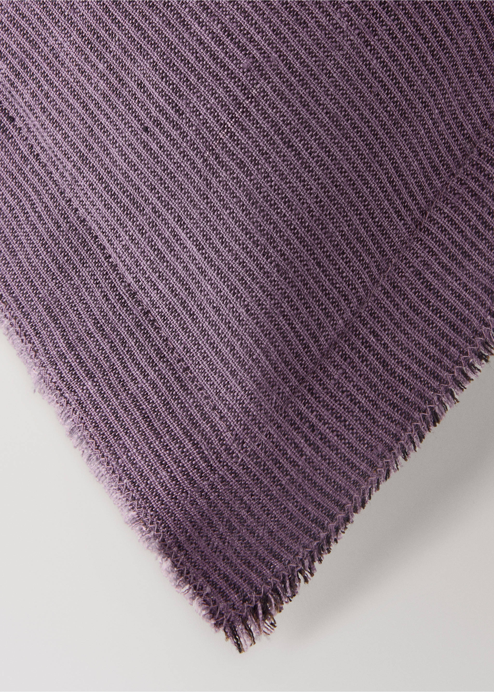 Kissenbezug aus Leinen mit Steppnaht, 50 x 50 cm - Detail des Artikels 1, Lila. Ref: 27033317-00.