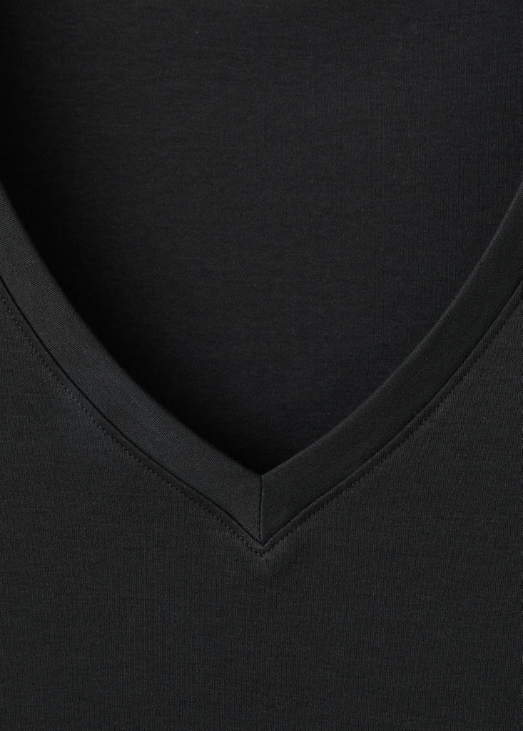 Long cotton nightdress 100% cotton — Black
