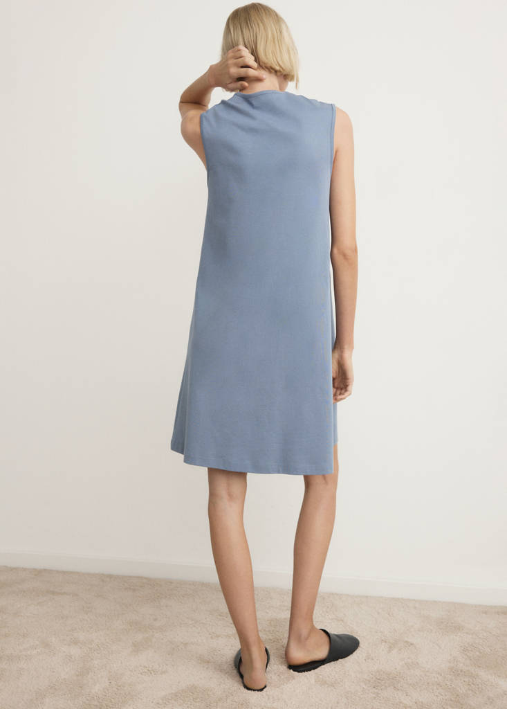 Short nightdress 100% cotton — Blue