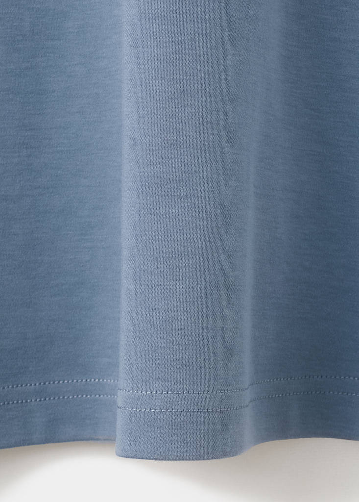 Short nightdress 100% cotton — Blue