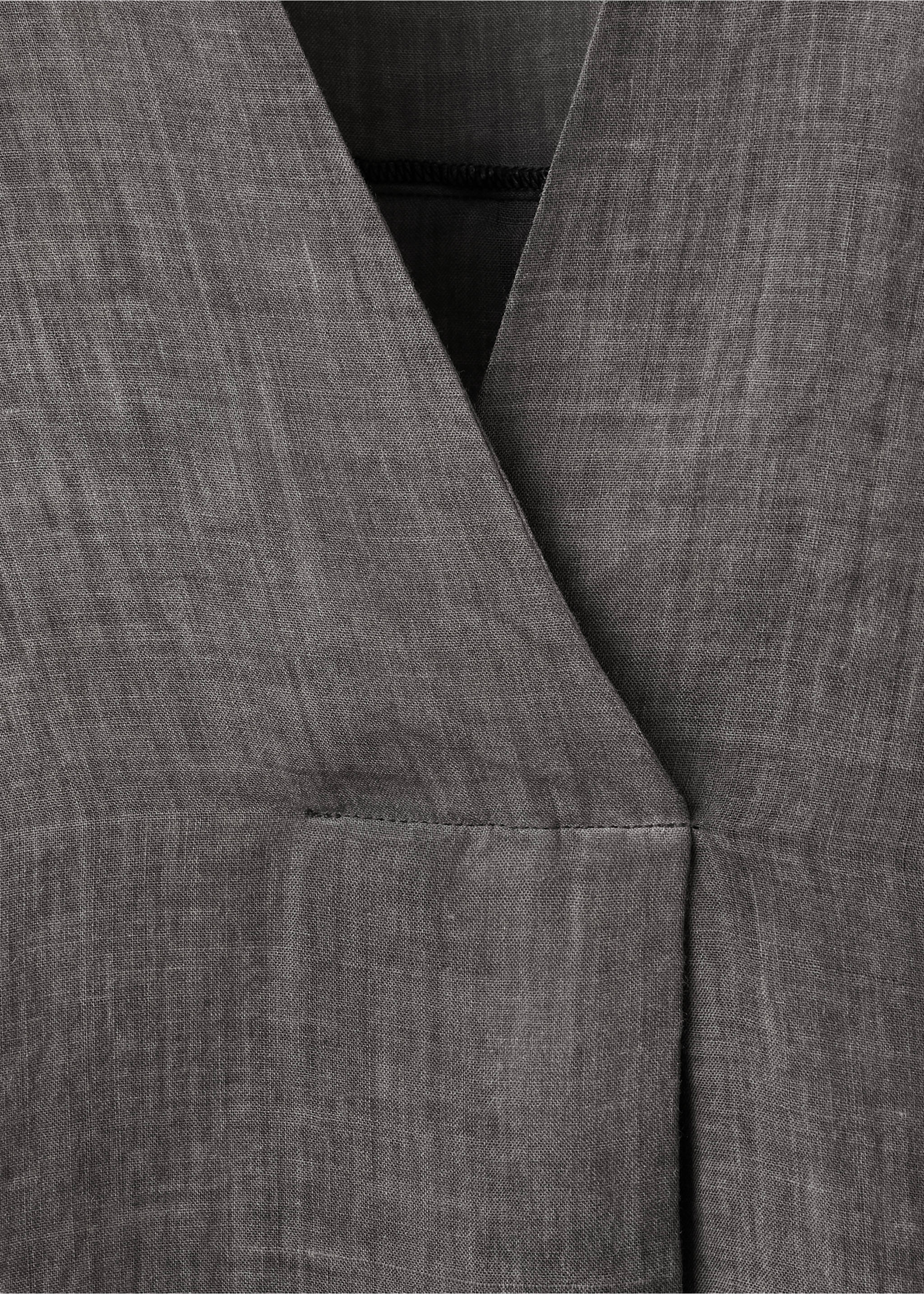 Kaftan i 100% ramie med overdyed effekt - Artikkeldetalj 8, Kull. Ref: 27033321-00.