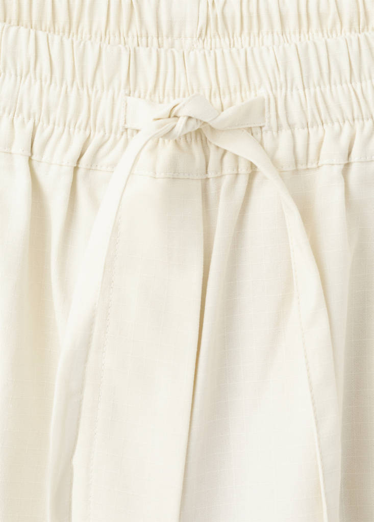 Long cotton pyjama trousers — Ivory White