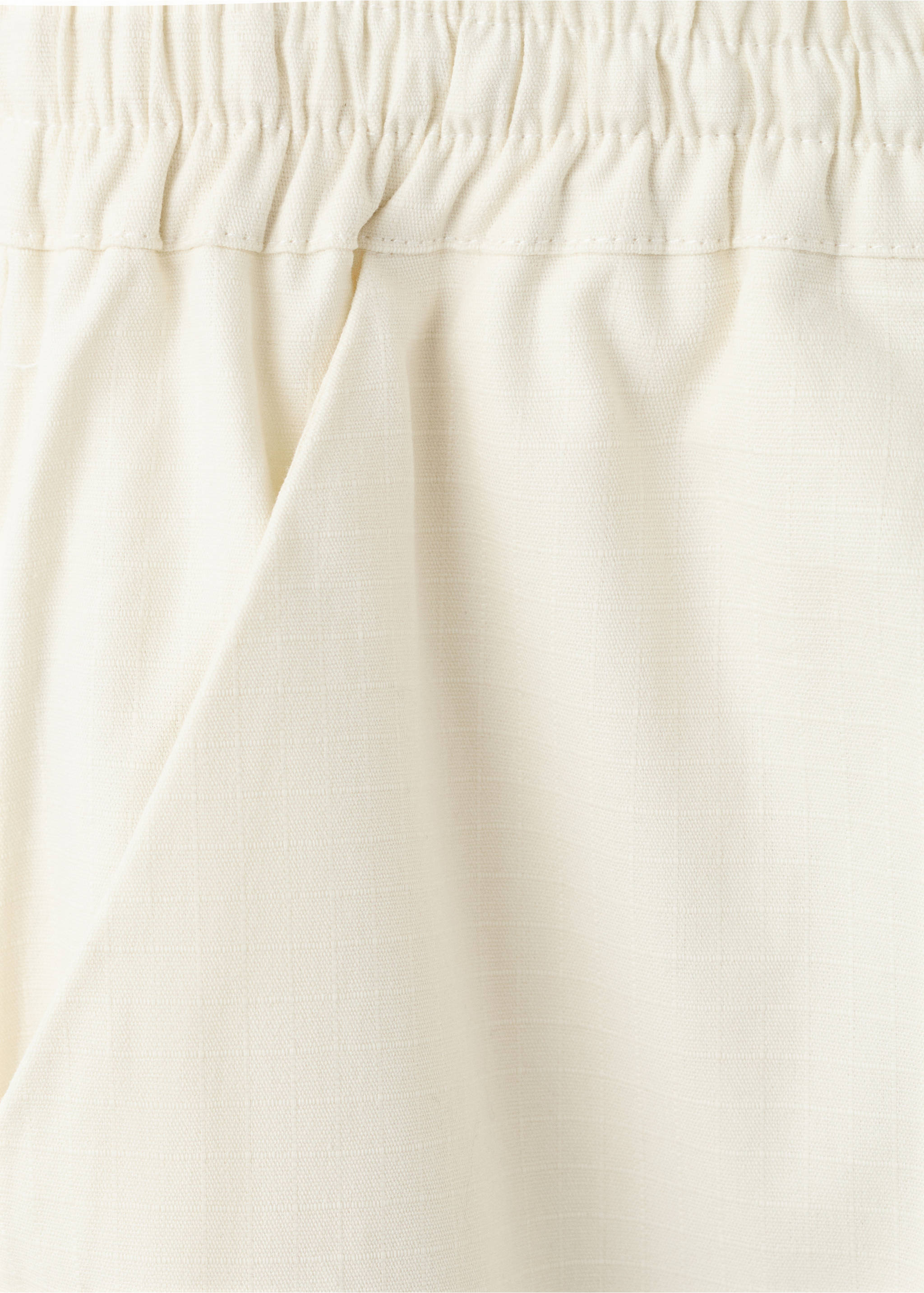 Long cotton pyjama trousers - Details of the article 0, Ivory White. Ref: 27033322-00.