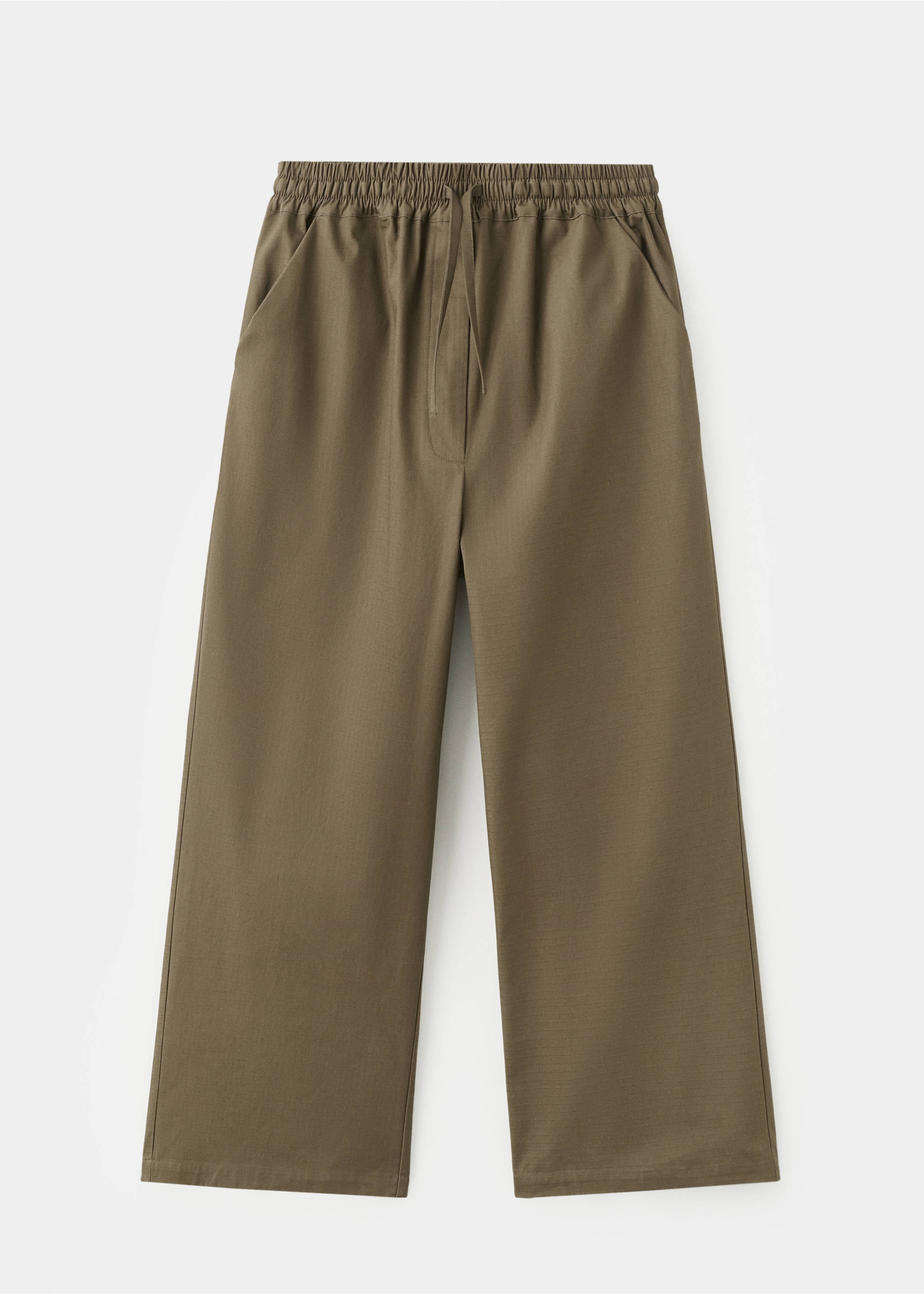 Long cotton pyjama trousers - Article without model, Khaki. Ref: 27033322-00.