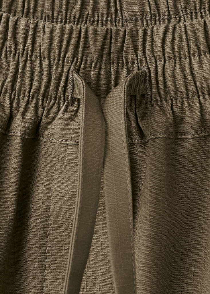 Long cotton pyjama trousers — Khaki