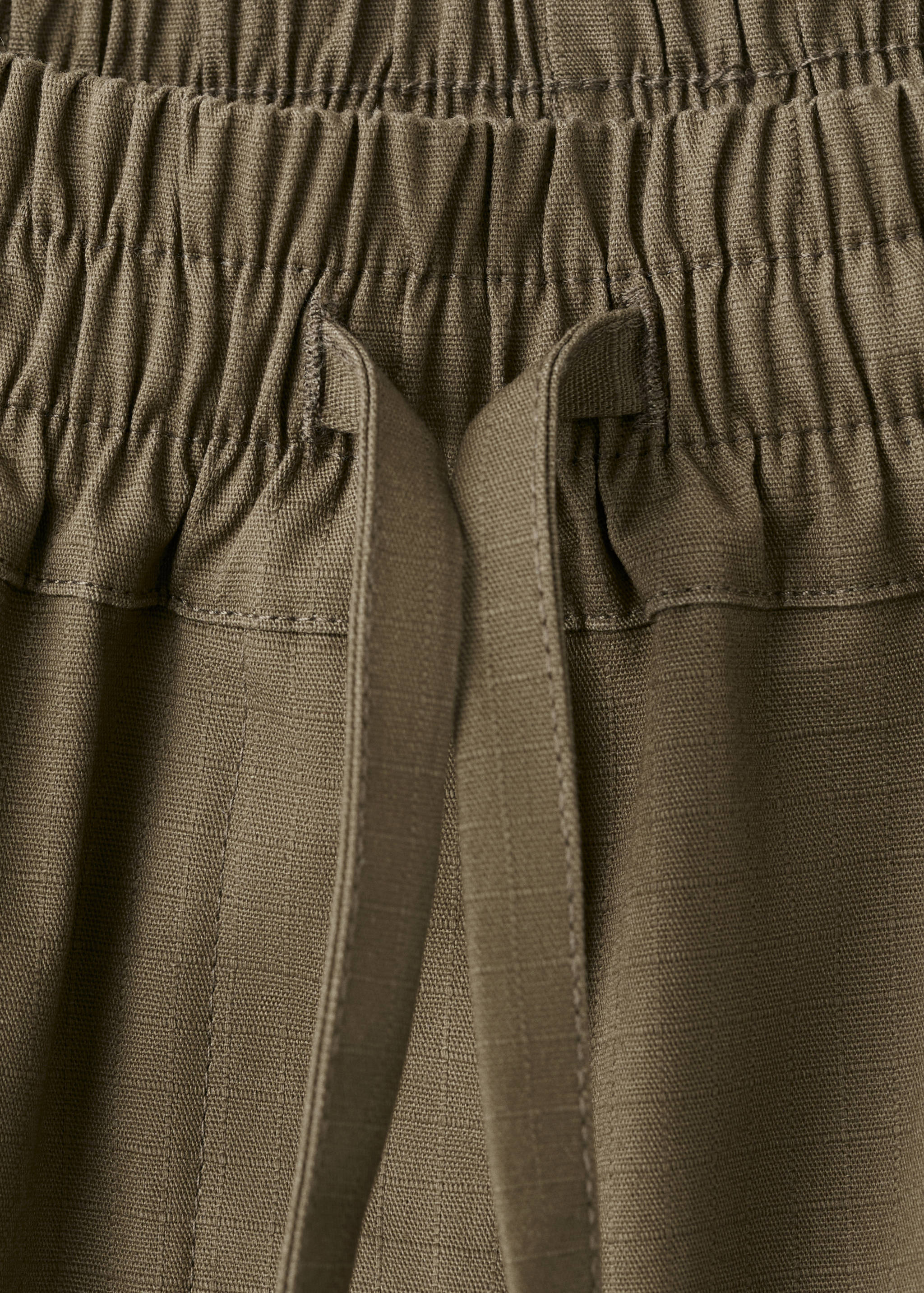 Long cotton pyjama trousers - Details of the article 0