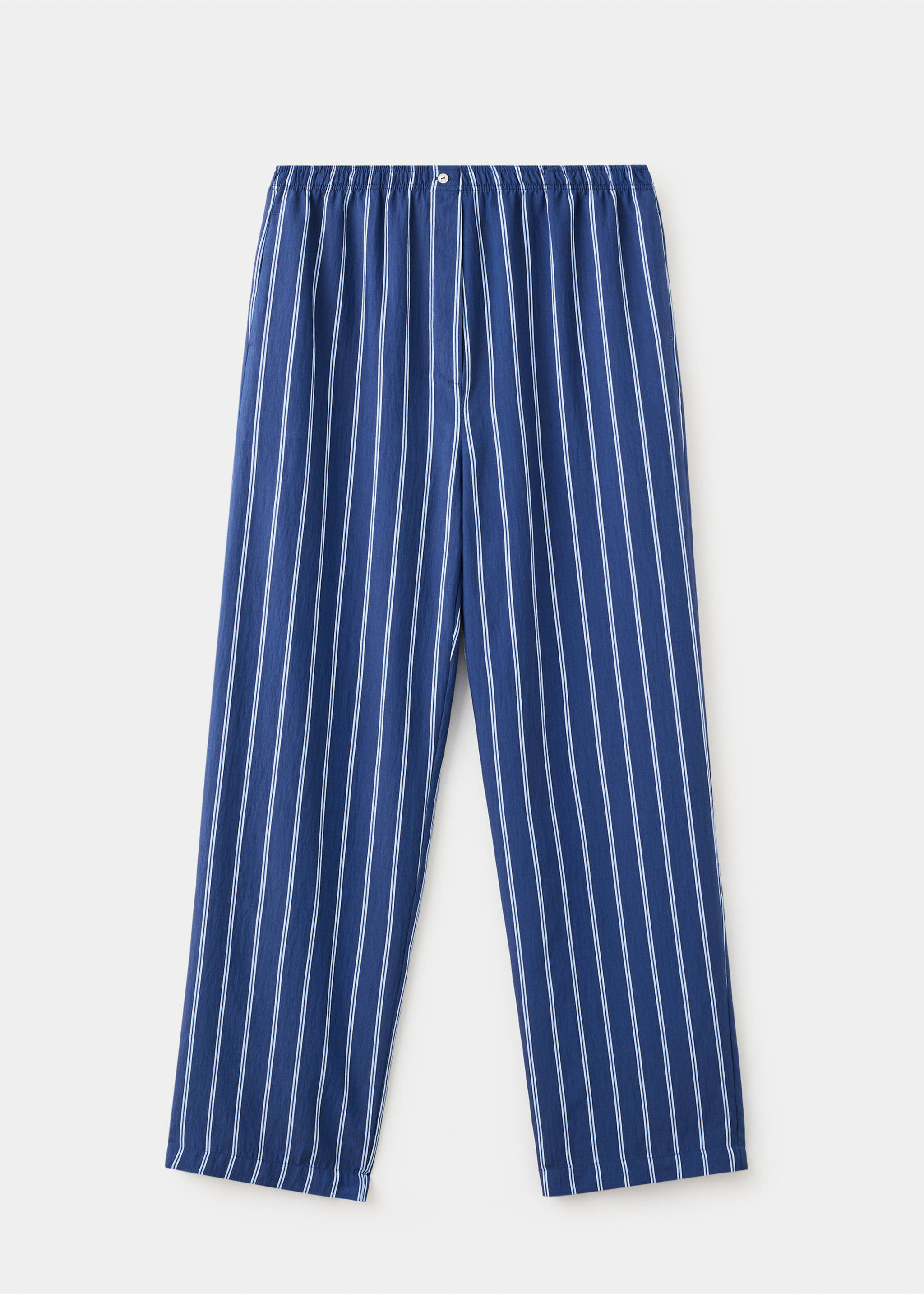 Striped pajama trousers - Article without model, Indigo Blue. Ref: 27033323-00.