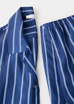 Striped pajama trousers — Indigo Blue 8