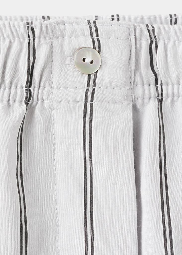 Striped pajama trousers — Grey