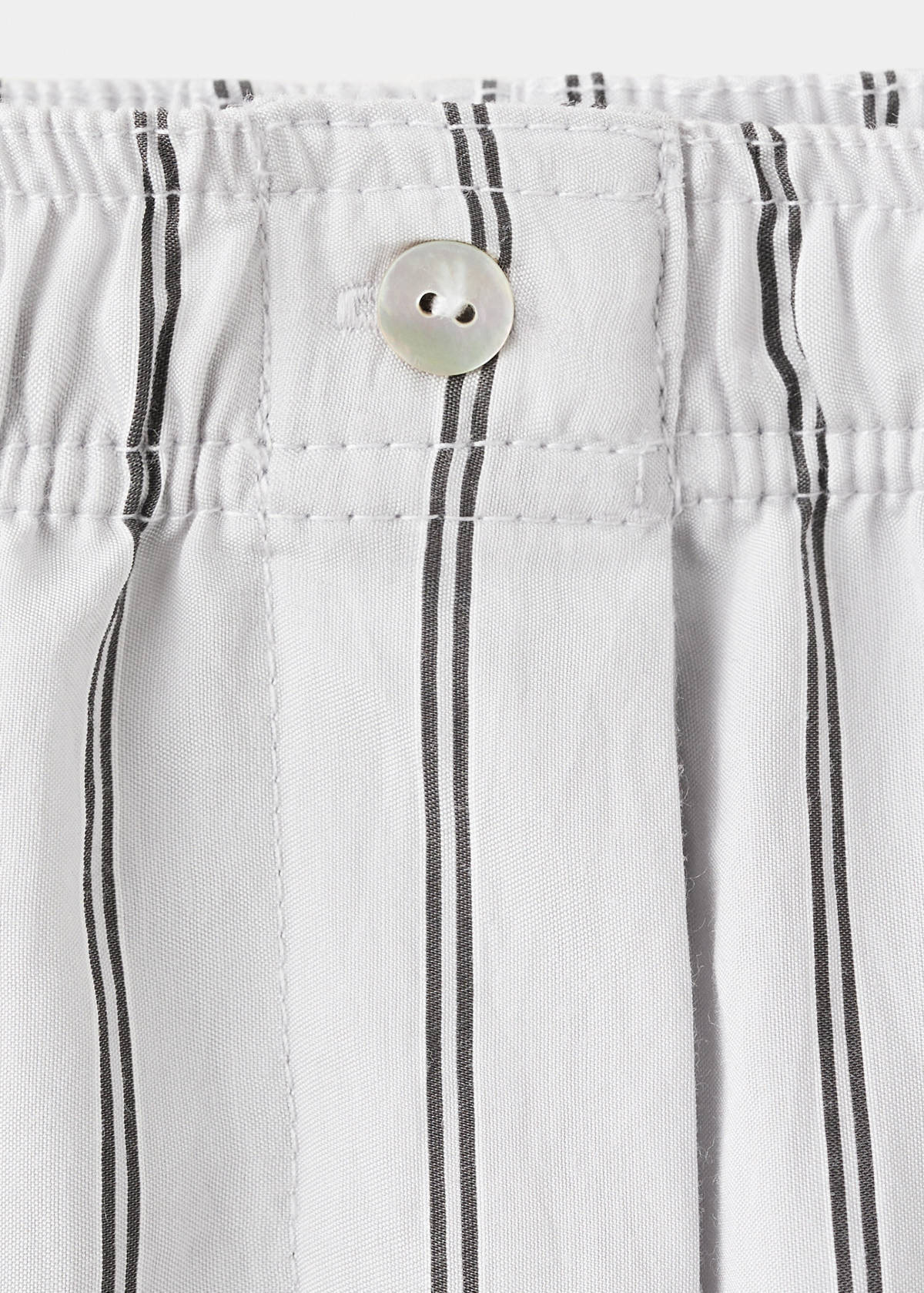 Striped pajama trousers — Grey