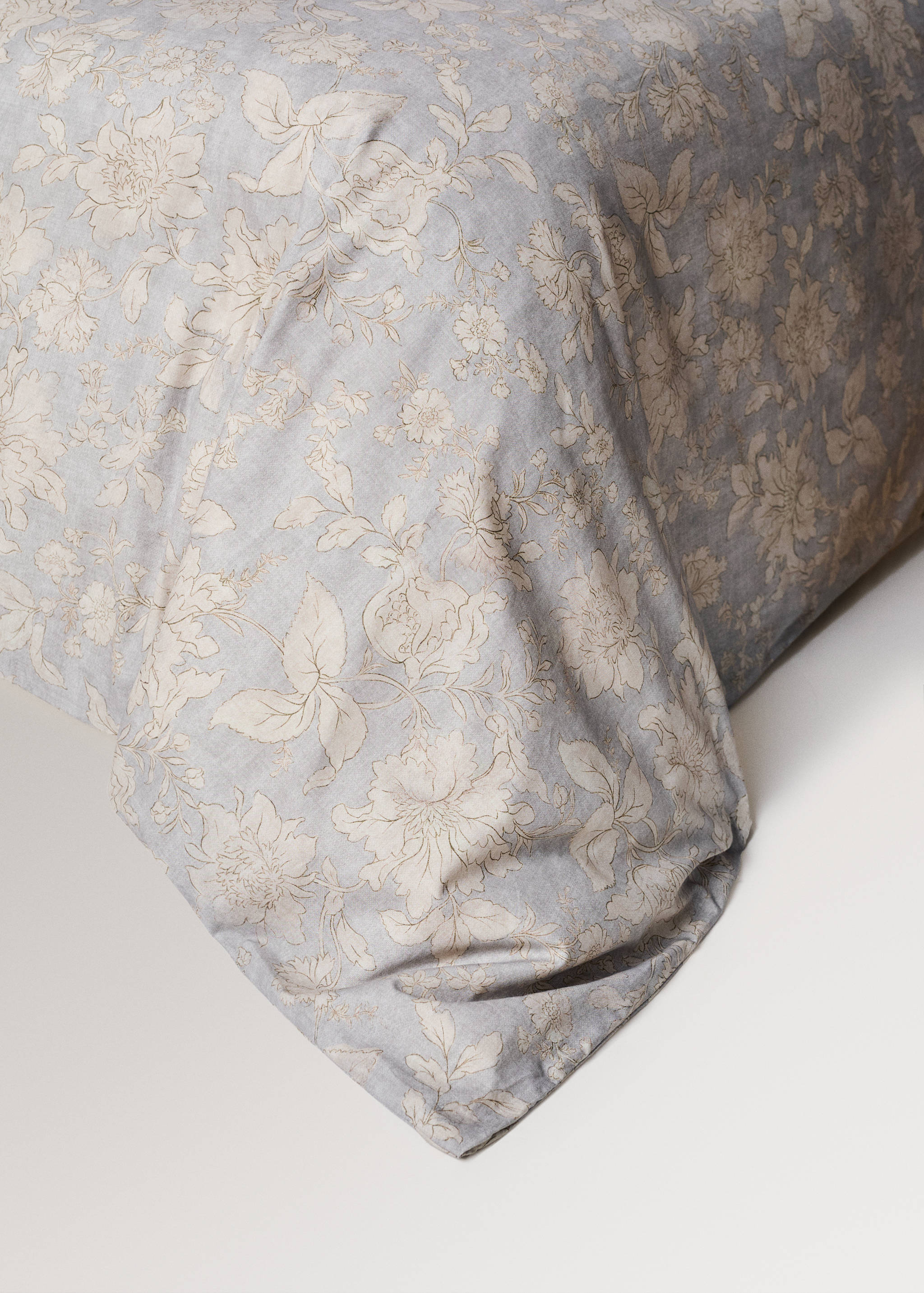 Vintage floral percale cotton duvet cover for 180/200cm bed - Details of the article 8