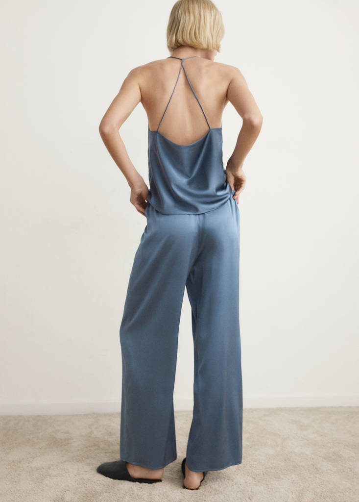 Silk pyjama trousers — Blue