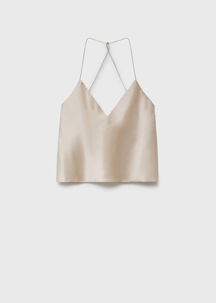 Silk pyjama top — Light/Pastel Grey